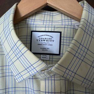 Charles Tyrwhitt button down shirt in pale yellow plaid